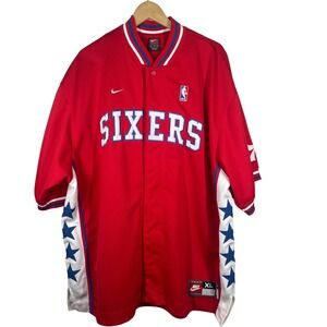 Nike Philadelphia 76ers NBA Basketball Warmup Jacket Red XL